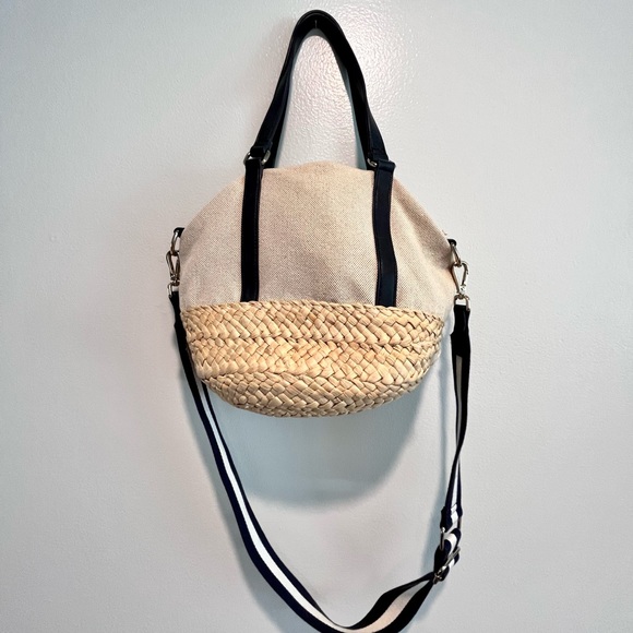 Talbots Bags Talbots Straw Canvas Crossbody Purse Poshmark